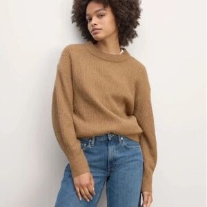 Everlane Alpaca Cocoon Crew Sweater XXS Fits Like A Small Caramel Camel Tan